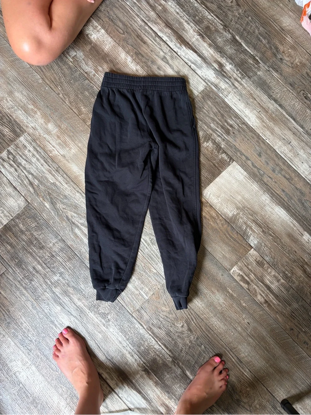Nike Kids Black Jogger Sweatpants with White Logo